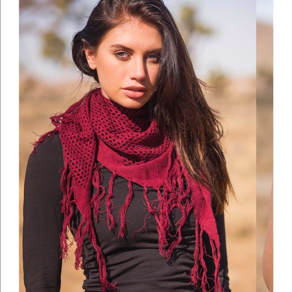 Nomads Hempwear Accessories - Nomads HempWear Embrace Scarf, red